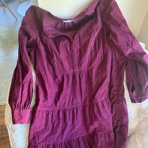 Burgundy Velvet Dress